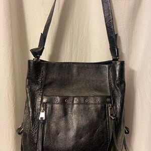 The Sak Black Leather Shoulder Bag